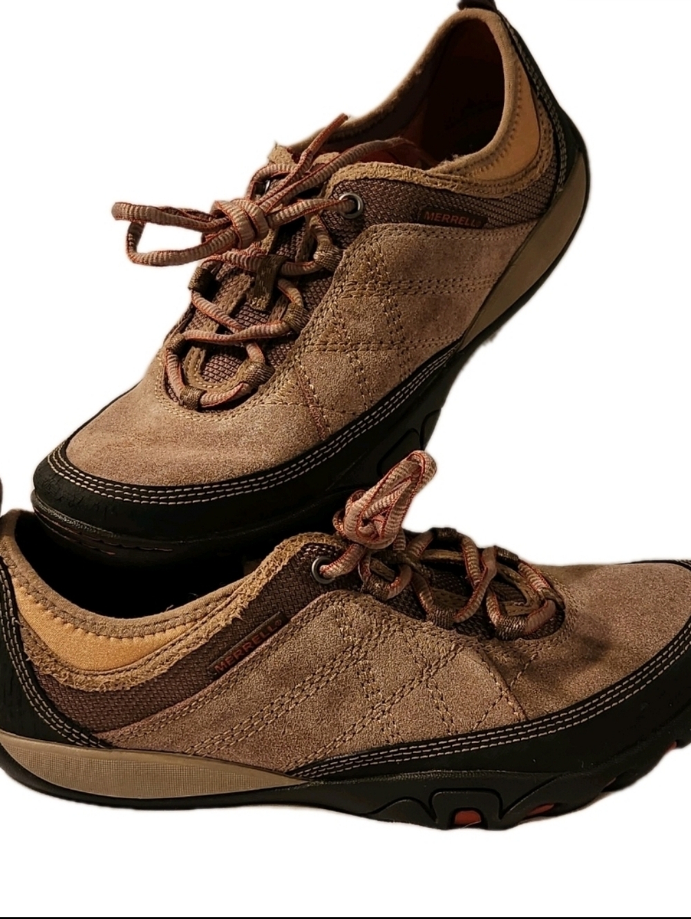 Merrell Size 8.5 Shoe Brown Tan Suede Low-Top Athletic Hiking Trainers